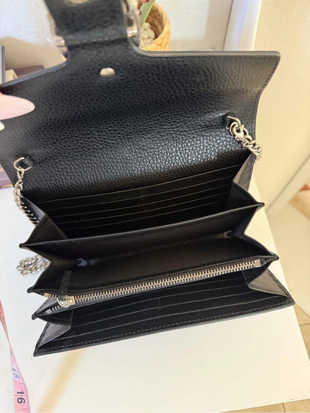 Gucci Dionysus Black Textured Leather Clutch with Decorative Buckle FIRM PRICE - Picture 7 of 15